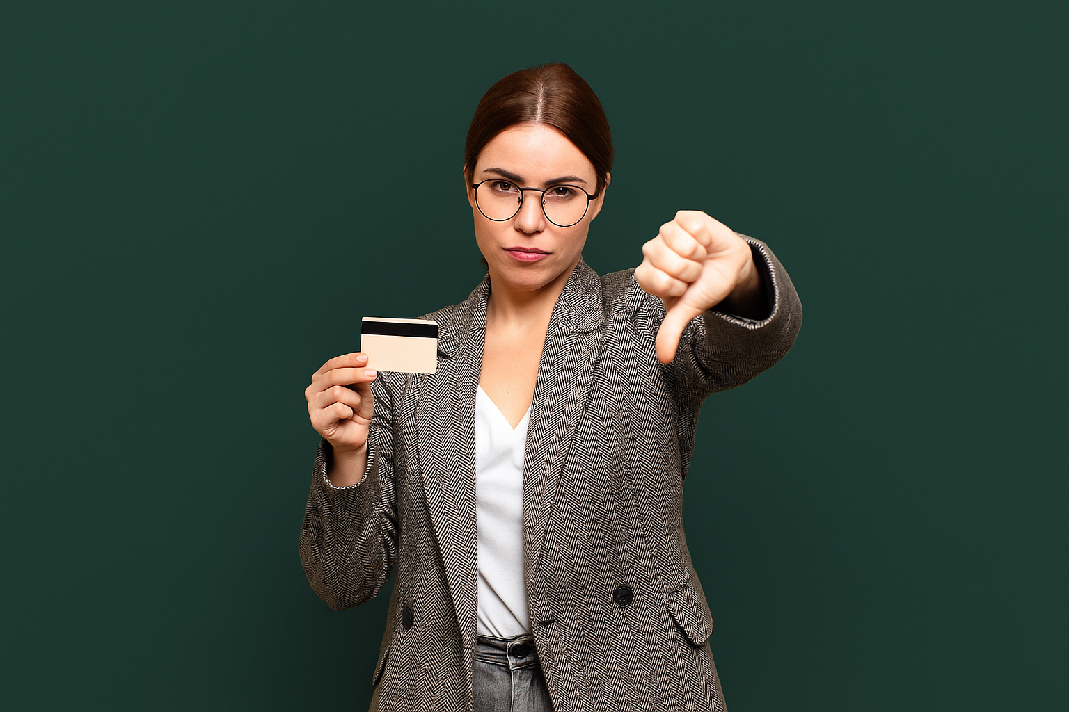 Mulher insatisfeita, pronta para fazer reclamação no PROCON.